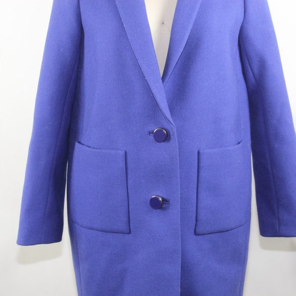 KATE SPADE NEW YORK Ladies Blue Button Down Coat Sz US 2 New - Picture 2 of 7